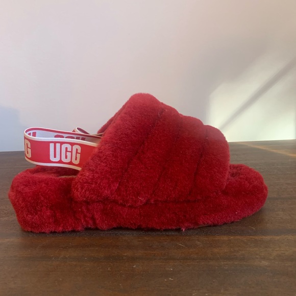 EUC Ugg Red Slides - Picture 3 of 5